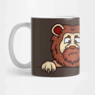 Lion Cartoon With Angry Face Expression Mug